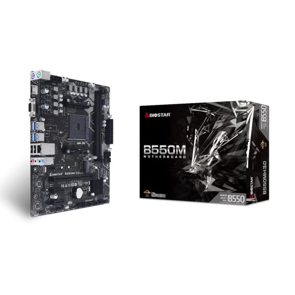 Biostar B550MH 3.0 Motherboard AMD B550 Sockel AM4 micro ATX