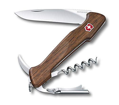 Victorinox pocket knife Corkscrew Wine Master leather walnut with wooden handle 6 Functions