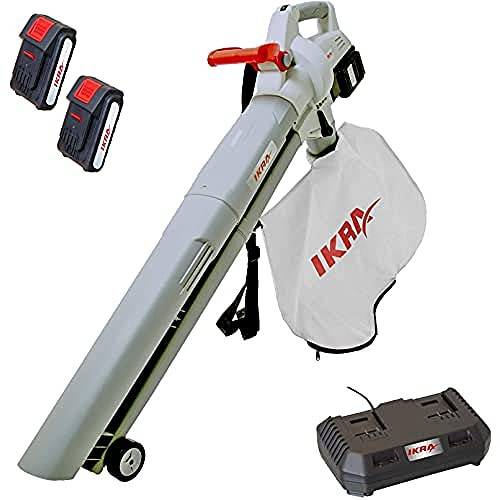 IKRA 74003200 battery 3in1 blower Laubsauger foliage harvester ICBV 2 40 V Gray 20 incl. 2X Battery & dual rapid charger
