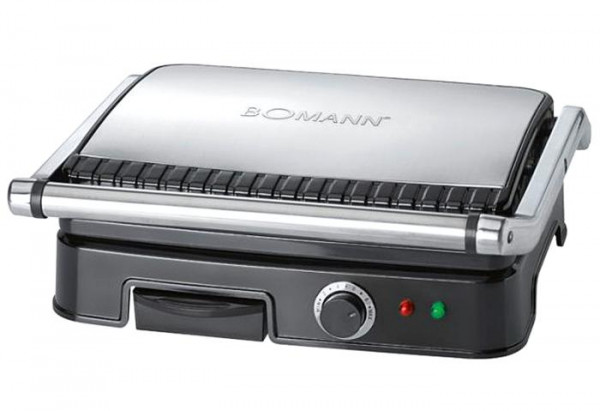BOMANN Contact grill KG 2242 CB 2000 W roestvrij staal zwart