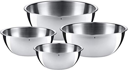 WMF Gourmet bowl set 4-piece mixing bowl salad bowl stainless steel bowls for the kitchen 0,75l - 2,75l
