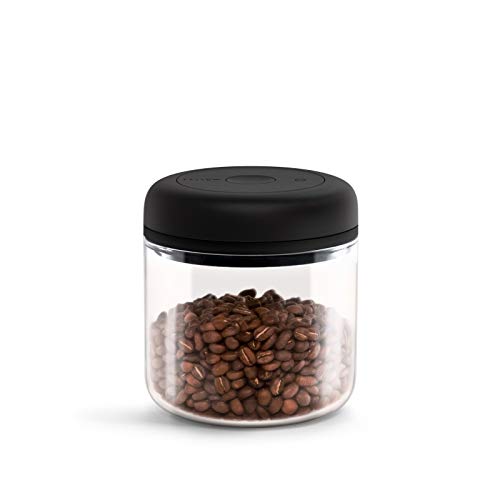 sello hermético de 0,4 litros cristal limpio Fellow Recipiente al vacío para almacenar café y alimentos bomba de vacío integrada 
