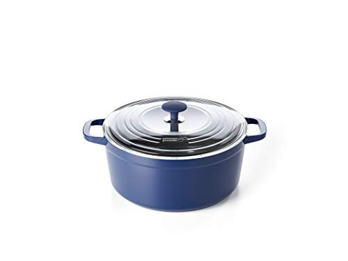 Kitchen Stories Simmerpro 28cm non-stick coating aluminum 6.6L casserole with a tempered glass lid Selbstbefeuchtungssystem