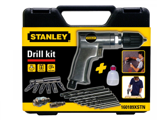 Stanley Pneumatic drill with handle bar 6 + samozaciskowym case - 160189XSTN