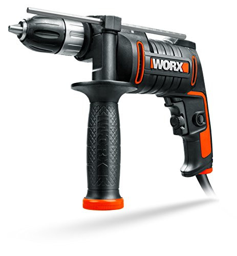 WORX WX317 600W impact drill tool-free with stepless speed regulation chuck Auxiliary handle u.v.m - for precise drilling in wood depth stop