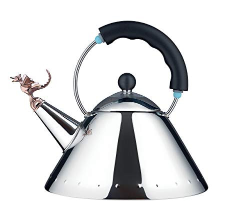 Alessi 9093 REX B kettle black 9 x 25 x 26.5 cm stainless steel