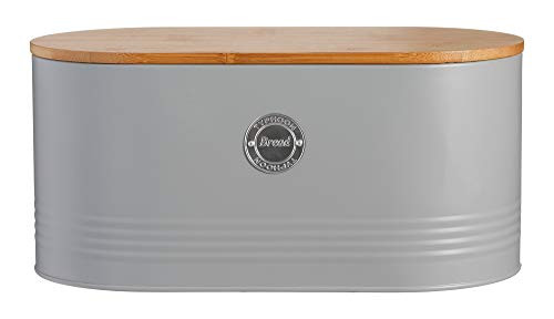 Typhoon Living Collection 7.5 liter steel bread box pastel gray