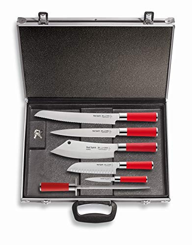 F. DICK Couteau à pain rouge valise aimant d'esprit couteau de chef Santoku de AJAX