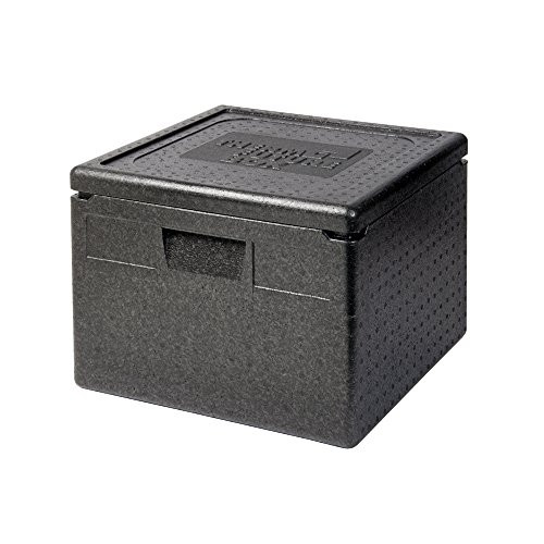 Thermo Future Box Square Thermobx transport box cooler and cold box insulation box with lid 32 l Black RTD from EPP expanded polypropylene