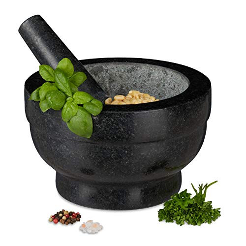 Relax Days XXL granite mortar with pestle spices durable robust