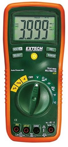 Extech EX430A kant digitale multimeter CAT III 600 V weergave Counts 4000