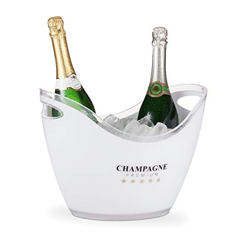 Relaxdays Sektkühler 6l Volumen Getränke kühlen Champagne Premium