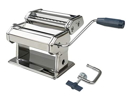 máquina de pasta FACKELMANN #easyprepare máquina manual de pasta con 3 diferentes rollos de fideos fabricante de la pasta para el acero inoxidable máquina de pasta de calidad espagueti
