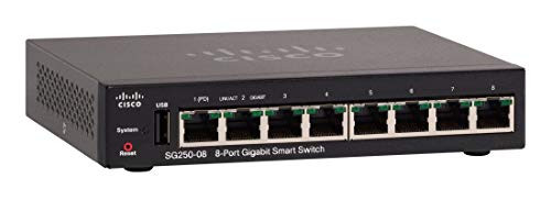 Cisco SG250-08 Gigabit Smart Switch with 8 ports SG250-08-K9-EU