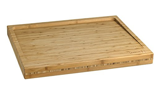 LURCH tabla de cortar 10.909 bambú 50 x 40 x 4,5 cm de tres capas de mesa de corte de bambú extremadamente estable