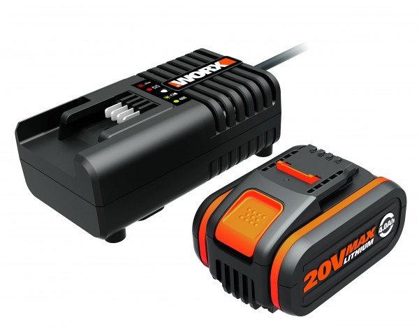 mettre la batterie avec chargeur WORX WA3604 (Li-Ion)