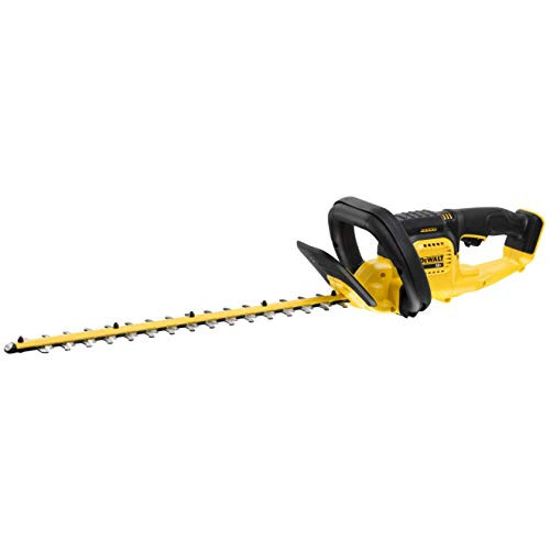DEWALT cordless hedge trimmer DCMHT563N 18V 25 mm slice thickness extremely robust housing made of Xenoy plastic 55 cm bar length