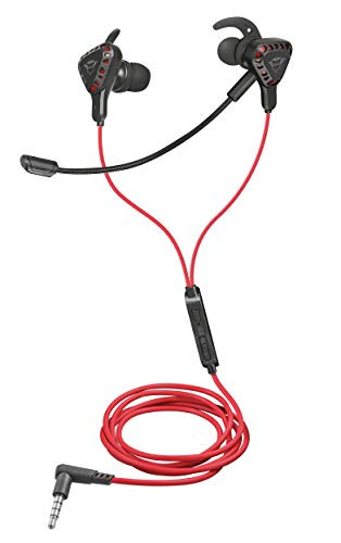Fiducia TRU GXT 408 cuffie in nero orecchio, rosso