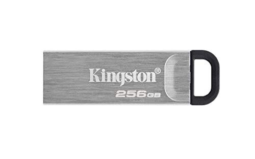 Kingston DataTraveler Kyson USB-Stick USB3.2 kappenlosem Metallgehäuse 256GB - mit stilvollem