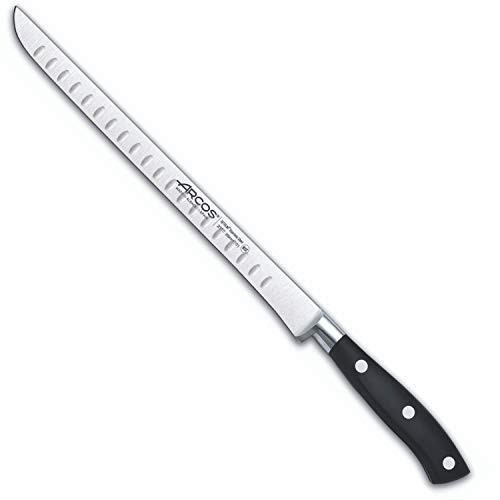 couteau à trancher couteau coupe - - Arcos série Riviera lame de Nitrum forgée en acier inoxydable 250 mm - Poignée polyoxyméthylène POM Couleur Noir