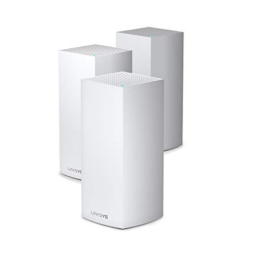 Linksys MX12600 velop Tri-Band WiFi 6 mesh WLAN system AX4200 wireless router 3 Pack White Extender m² for a seamless wireless up to 830 and 3.5 times higher speeds for more than 120 devices