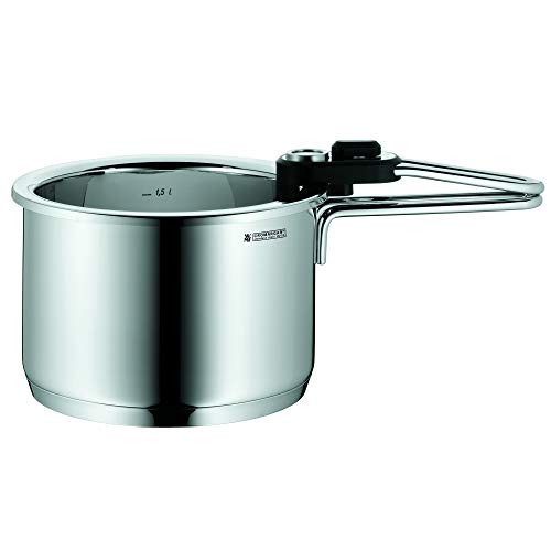 WMF mijotage amovible casserole avec l'utilisation de la chaudière d'eau de 1,5 l d'affichage de température induction de pot à lait en acier inoxydable Cromargan