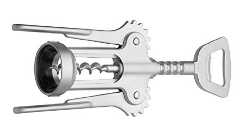 Twin Double-lever cork screw nickel-plated stainless steel silver