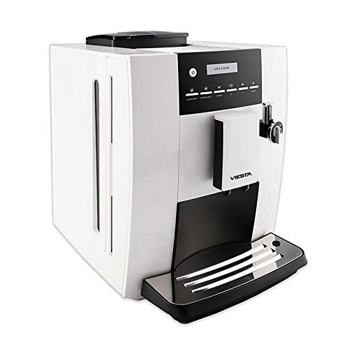 Viesta CB350 PLUS Kaffeevollautomat - weiß - leistungsstarke Kaffeemaschine 1,8 Liter 1400 Watt LCD-