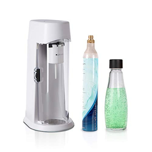 Levivo Soda JUGO incl botella. 0,6L vidrio y el cilindro de CO2 60l refrescos y cualquier bebida de su elección para 60L y 120L CO2 cilindro burbujeo jugos